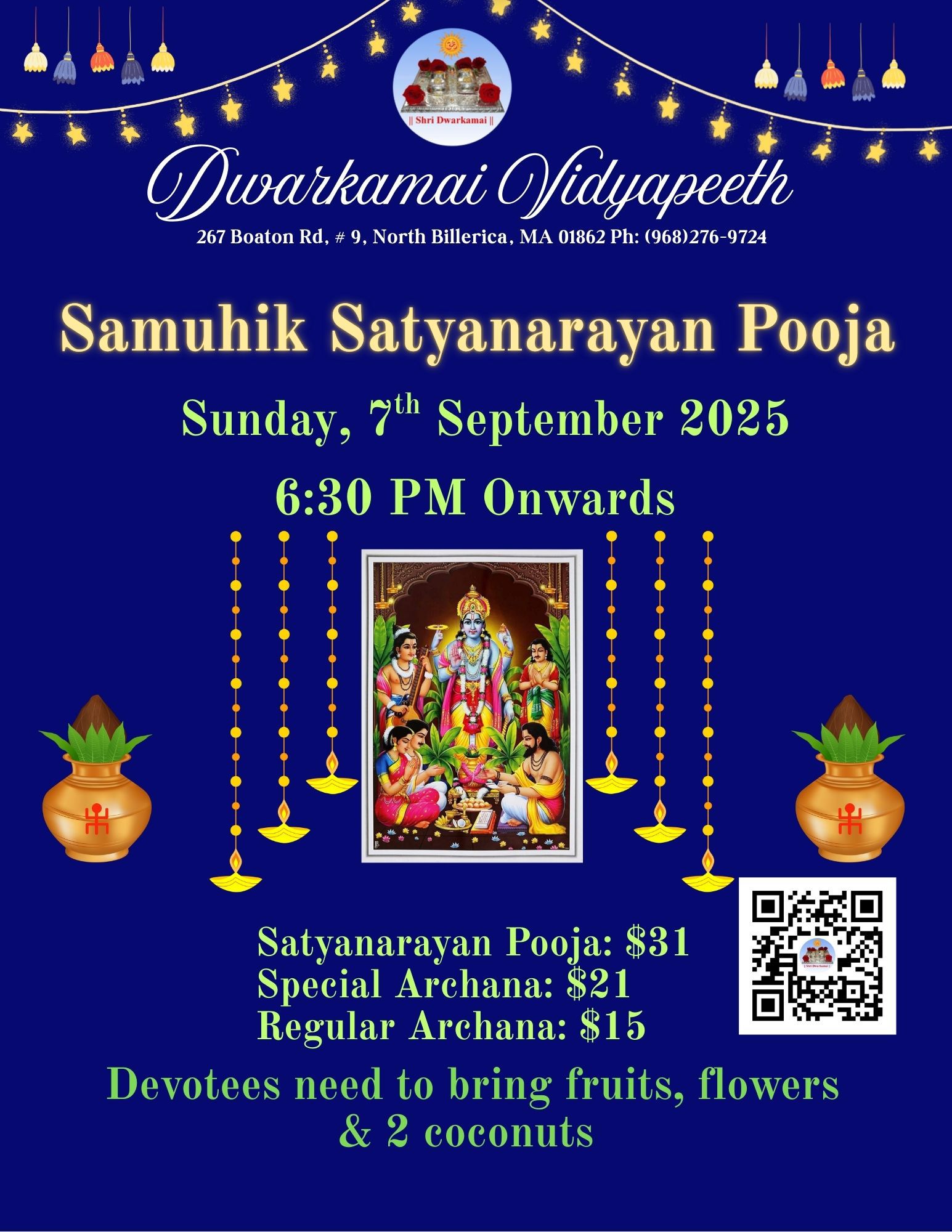 ShriDwarkamai SatyaNarayanPooja Sep25