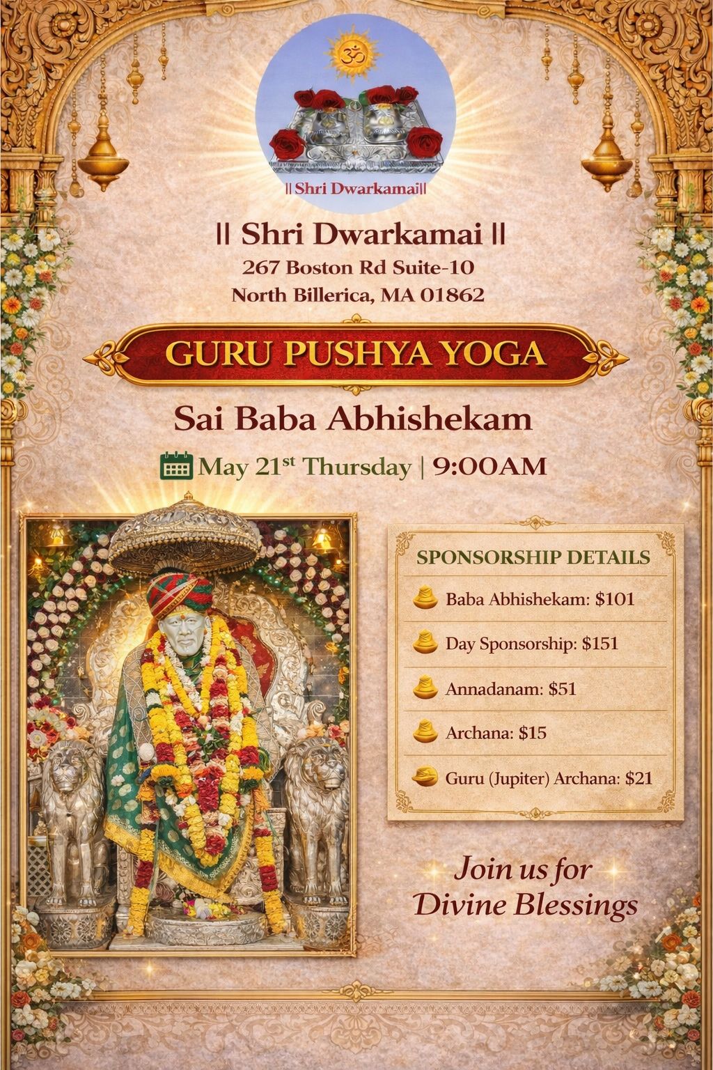 Guru Pushya Yoga May 21