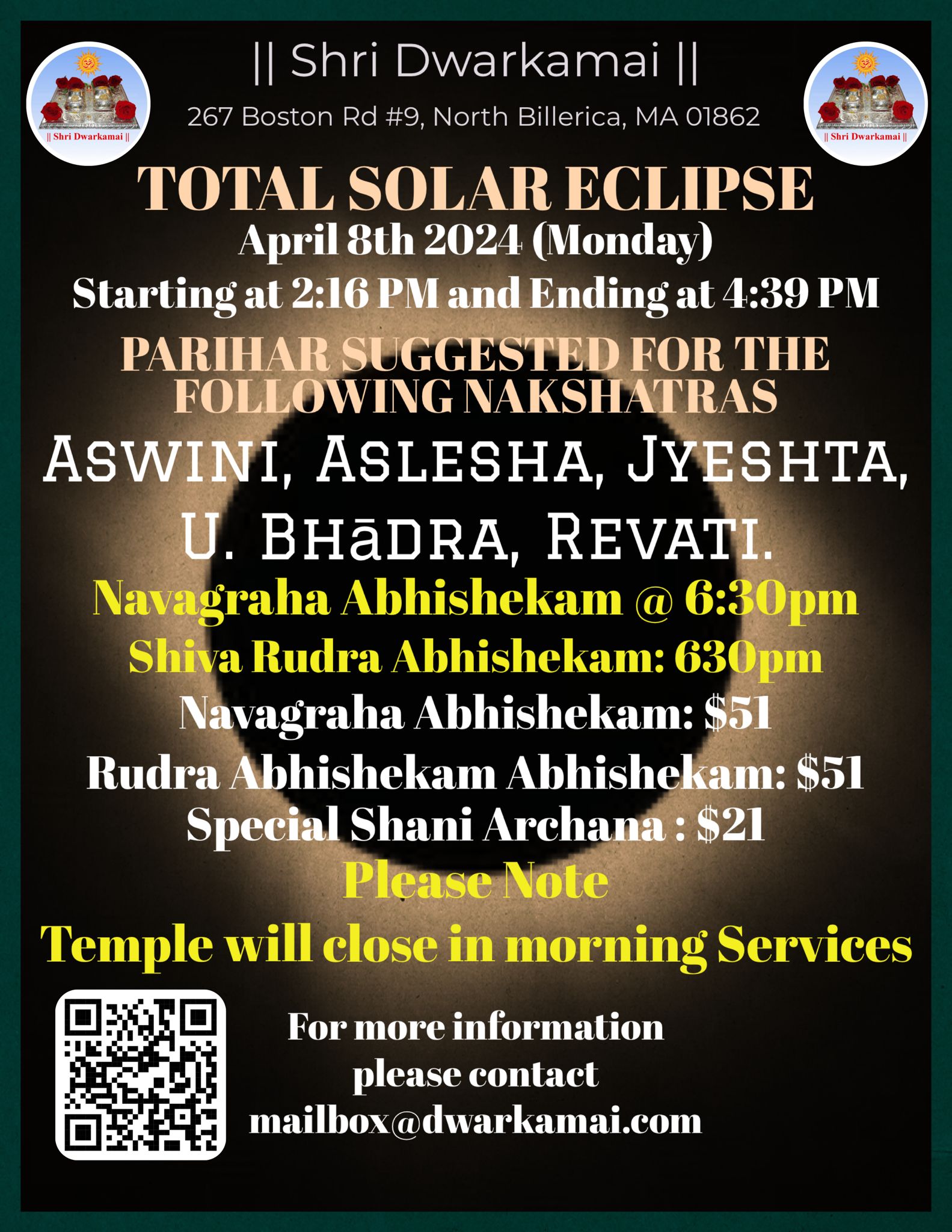 ShriDwarkamai SolarEclipse Apr2024