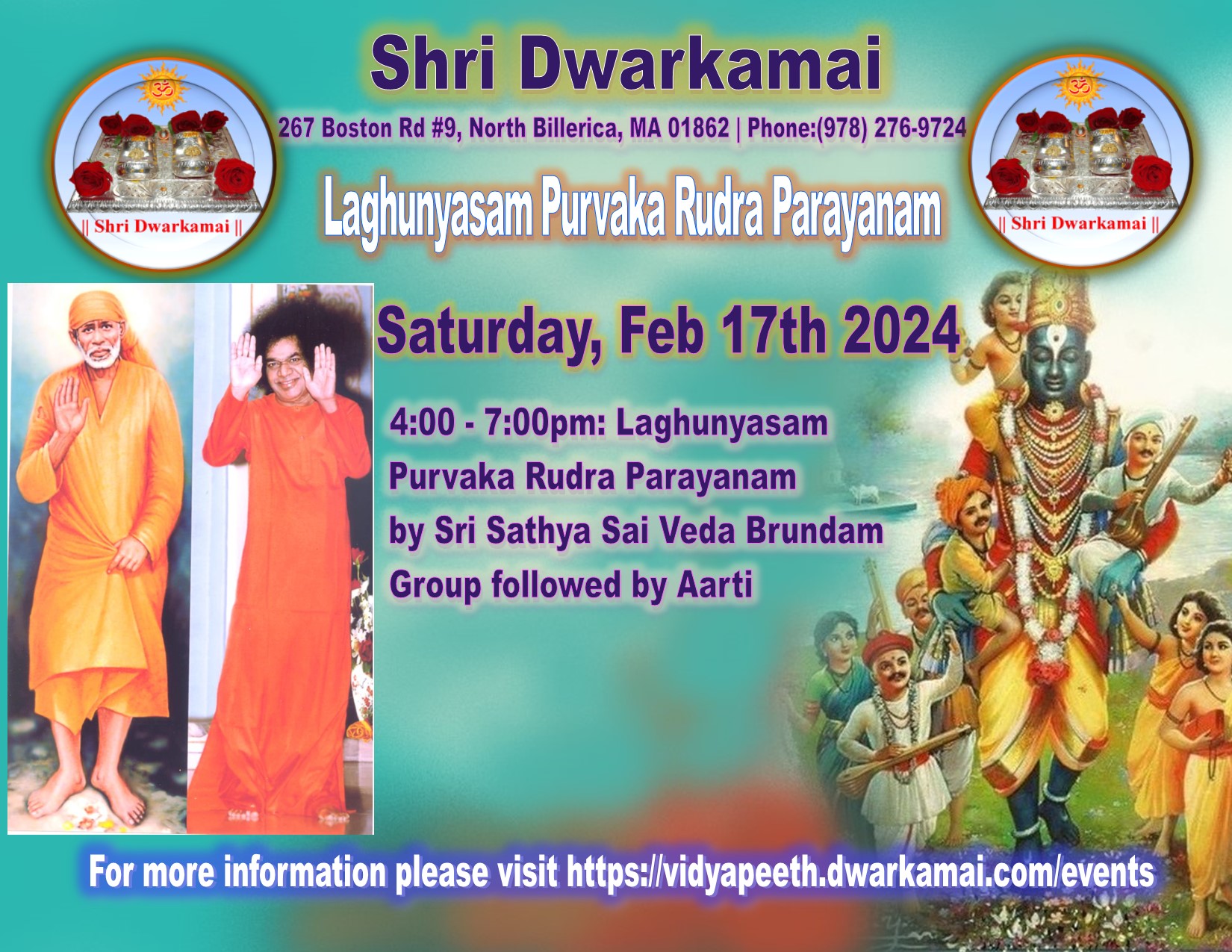 Dwarkamai Sri Sathya Sai  Veda Brundam Group Feb2024