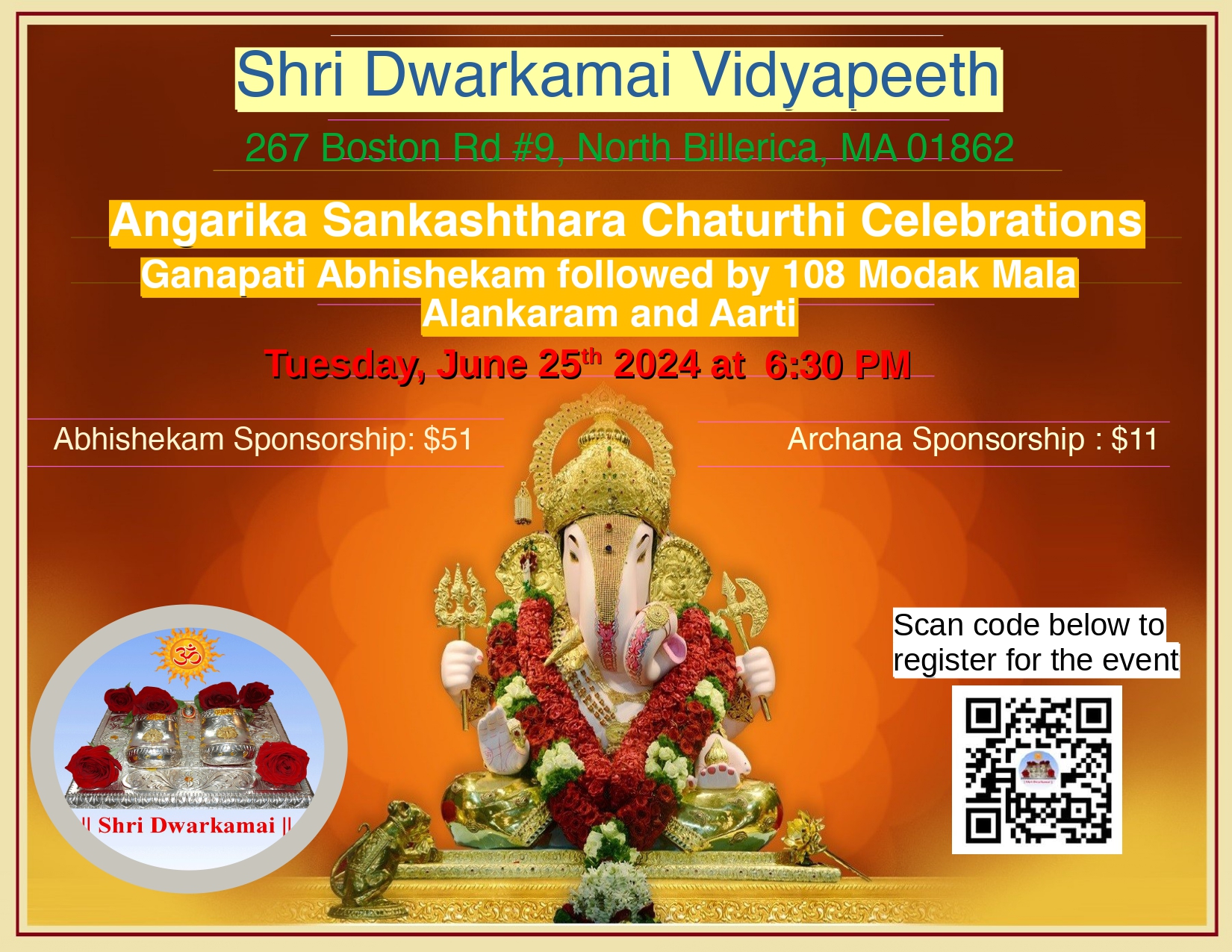 ShriDwarkamai AngarikaSankashtharaChaturthi June2024